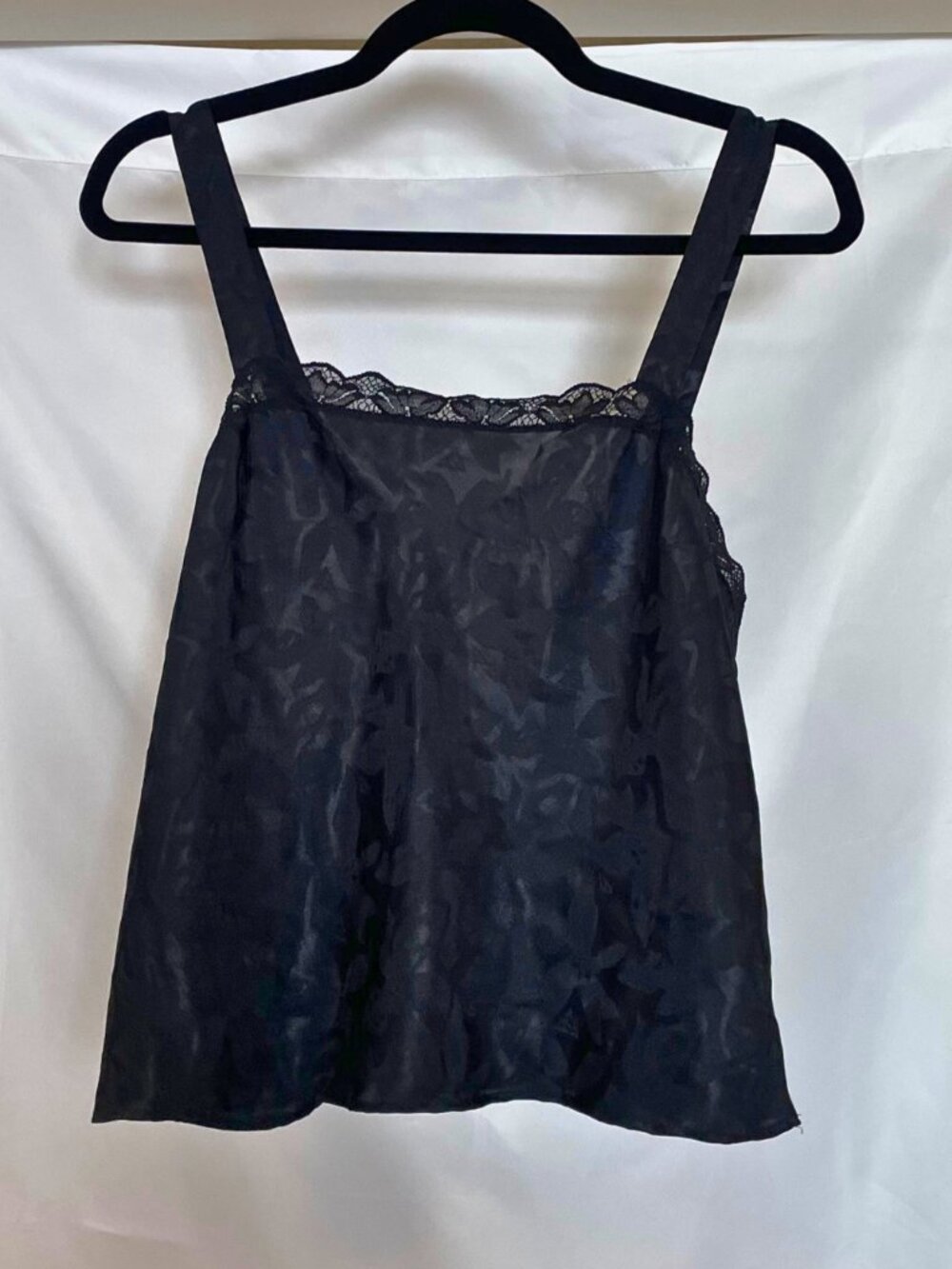 Vintage Delicates Sheer Black Camisole Top – Size XS (Fits XS/S)